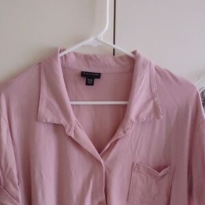 Tahar Piink Button-Up Pajamas